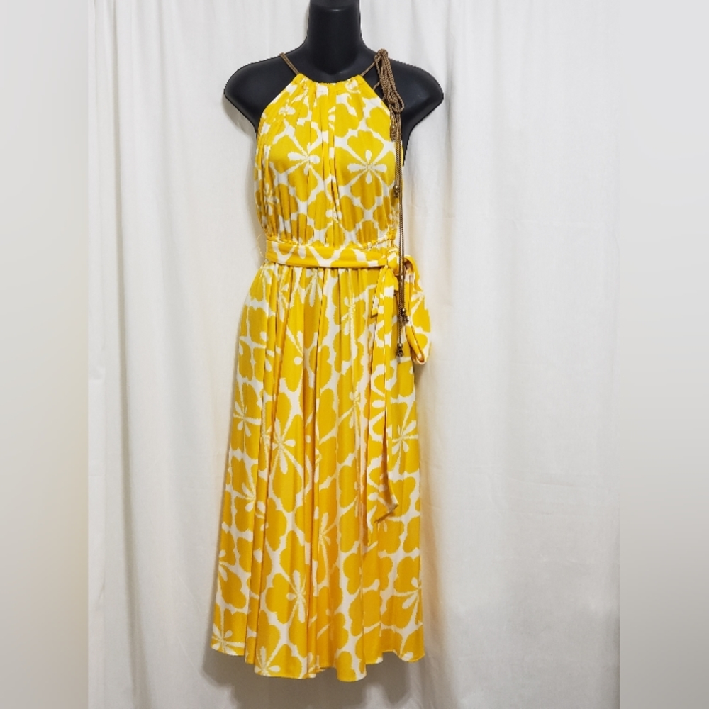 Diane Von Furstenberg Yellow Floral Dress